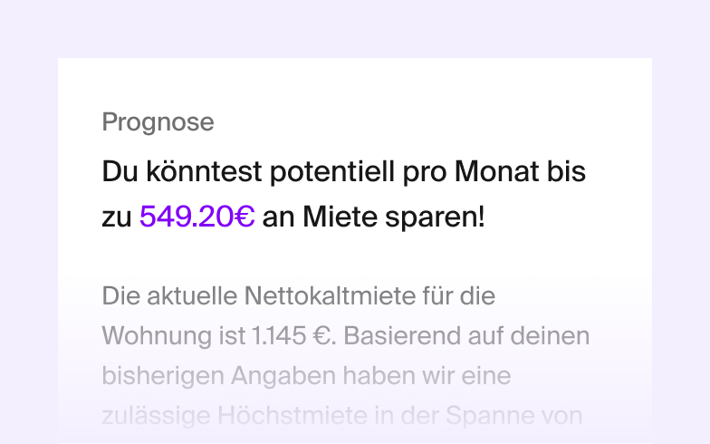 Screenshot einer Prognose