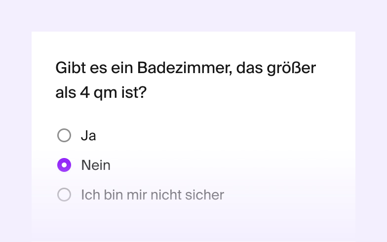 Screenshot einer Frage